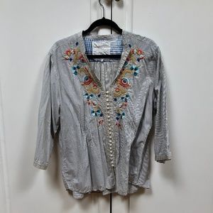 "Johnny Was" Embroidered Mexican Tunic